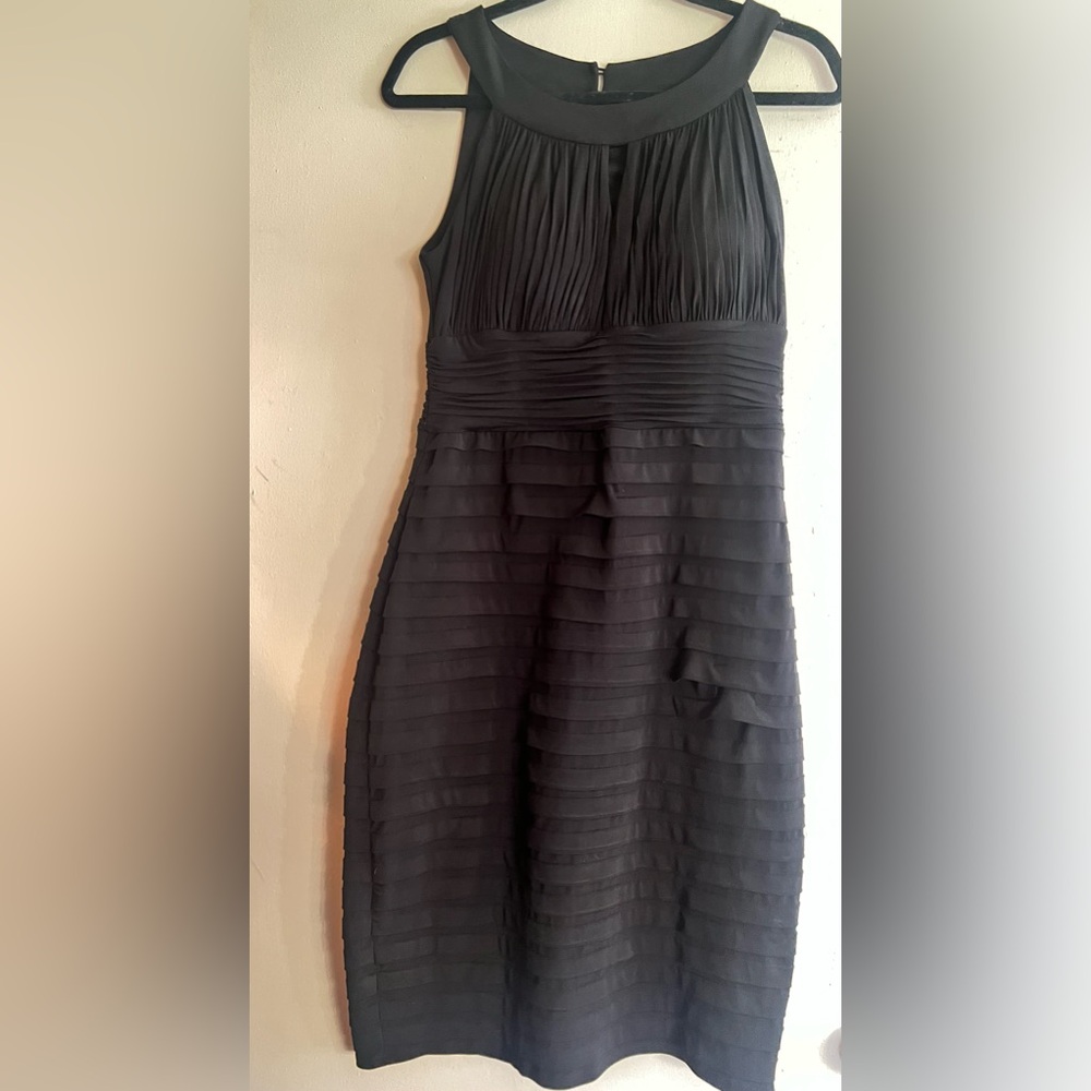 MELROSE black midi dress